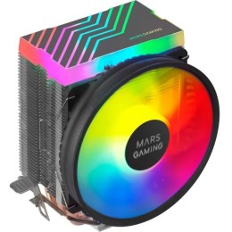 ÷ Ventilador con disipador para cpu mars gaming mcpu33 black dual frgb 3 heatpipes