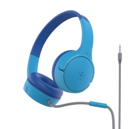 ÷ Headset belkin aud004btbl soundform mini kids con cable azul 3.5mm